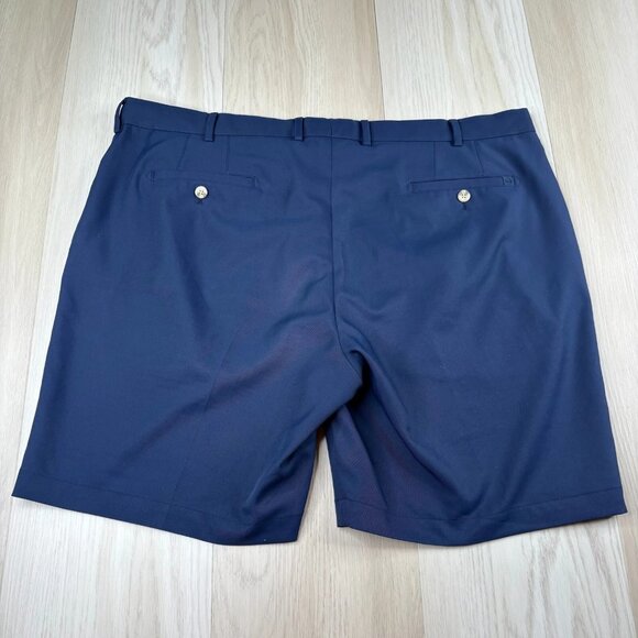 Peter Millar Mens Navy Blue Salem High Drape Performance Comfort Shorts Size 42 - Picture 9 of 11